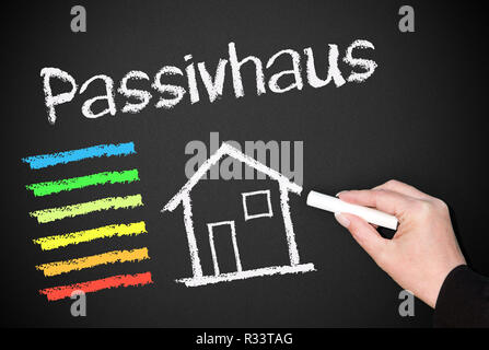 Passivhaus Stockfoto