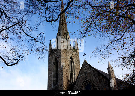 St. Stephen's Vereinigte Reformierte Kirche auf New Walk und De Montfort in Leicester, England Stockfoto