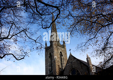 St. Stephen's Vereinigte Reformierte Kirche auf New Walk und De Montfort in Leicester, England Stockfoto