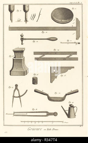 Gravure en Taille Douce: Suite de la pl. I. Vom: 1771/1779. Abmessungen: Platte: 35,4 x 22,3 cm (13 15/16 x 8 3/4 in.) Blatt: 40,2 x 26,3 cm (15 13/16 x 10 3/8 in.). Medium: Gravur auf Bütten. Museum: Nationalgalerie, Washington DC. Autor: Antonio Baratta nach Benoît-Louis Prévost und A.-J. de Fehrt. Stockfoto