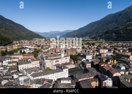 Valtellina, Stadt von Morbegno Stockfoto