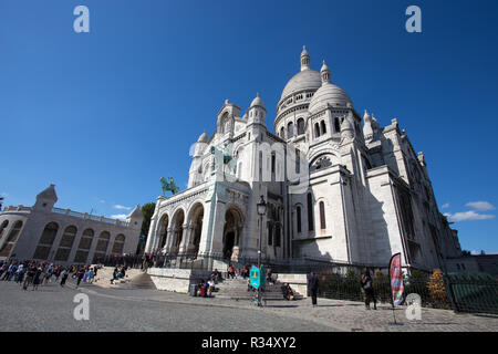 PARIS, Frankreich, 7. September 2018 - Basilique Sacré-Coeur in Montmartre, Paris, Frankreich Stockfoto