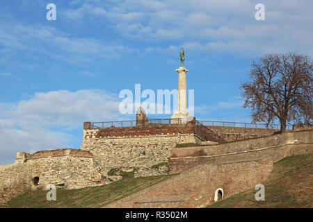 Mittelalterliche Festung mit Victor Monument, Wahrzeichen in Belgrad, Serbien Stockfoto