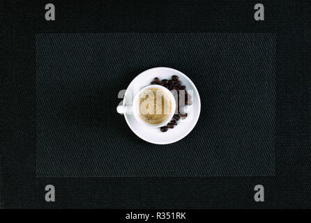 Espresso von oben Stockfoto