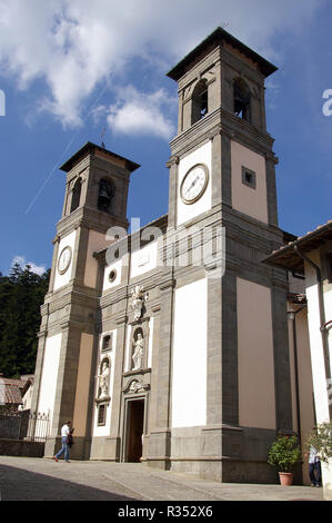 Kirche in der Einsiedelei von Camaldoli, Eremo di Camaldoli, Poppi, Foreste Casentinesi Nationalpark, Arezzo Provinz, Toskana, Italien Foto © daiano Stockfoto