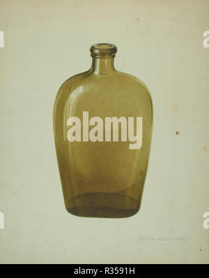 Likör Flasche. Stand: 1935/1942. Maße: gesamt: 35,5 x 28 cm (14 x 11 in.). Medium: Aquarell, Graphit und Farbstift auf Pappe. Museum: Nationalgalerie, Washington DC. Autor: Arthur G. Merkley. Stockfoto