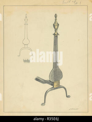 Feuerbock (ein Paar). Vom: C. 1936. Maße: gesamt: 27,6 x 22 cm (10 7/8 x 8 11/16 in.) Original IAD Objekt: 20' hoch. Medium: Aquarell und Graphit auf Pappe. Museum: Nationalgalerie, Washington DC. Thema: Jack Staloff. Stockfoto