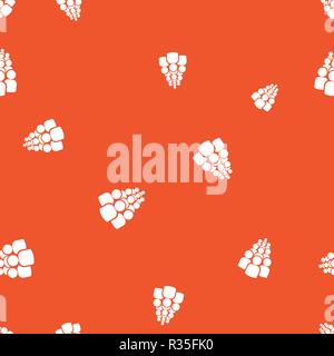 Symbol der Gruppe von zehn Personen Silhouetten nahtlose Muster. Einfachen vektor Illustration. Orange hinterlegt. Stock Vektor