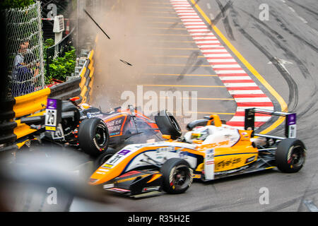 Sophia Floresch Unfall Macau Grand Prix 2018 Stockfoto