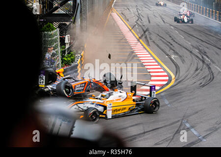 Sophia Floresch Unfall Macau Grand Prix 2018 Stockfoto