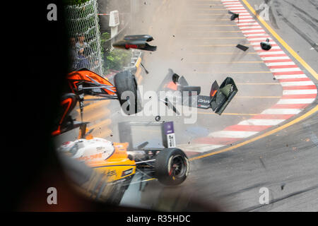 Sophia Floresch Unfall Macau Grand Prix 2018 Stockfoto