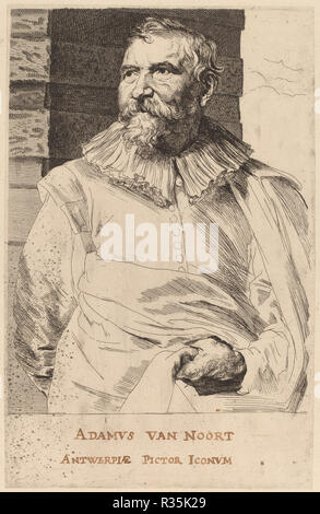 Adam van Noort. Vom: vermutlich 1626/1641. Medium: Radierung und Gravur. Museum: Nationalgalerie, Washington DC. Autor: Van Dyck, Anthony. ANTHONIS VAN DYCK. Stockfoto