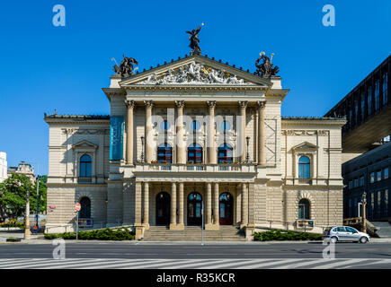 Der tátní Oper, der Staatsoper Prag, an den oberen Teil der Stadt náměstí", Wenceslas Square, in der Nähe des Nationalmuseums Stockfoto