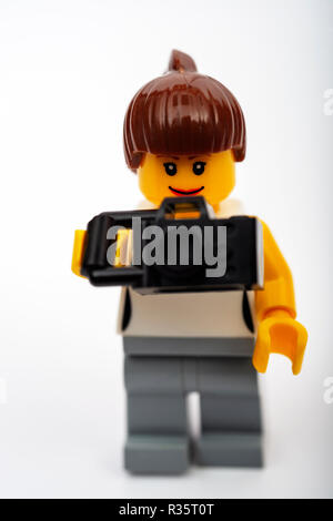 Lego Fotograf Stockfoto