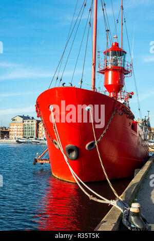 Feuerschiff, Wet dock Ipswich, Suffolk, Großbritannien. Stockfoto