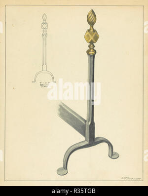 Feuerbock (ein Paar). Vom: C. 1936. Maße: gesamt: 27,7 x 22,2 cm (10 7/8 x 8 3/4 in.) Original IAD Objekt: 23' hoch. Medium: Aquarell und Graphit auf Pappe. Museum: Nationalgalerie, Washington DC. Thema: Jack Staloff. Stockfoto