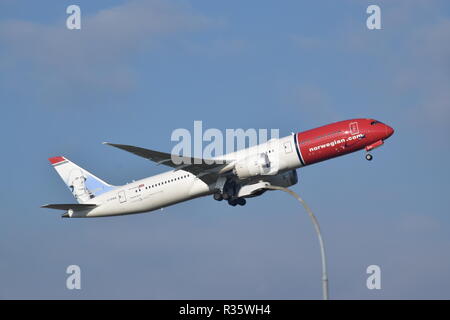 Norwegian.com Airlines 787 + Prop Stockfoto