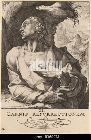 Saint Jude. Vom: Vermutlich 1589. Medium: Gravur. Museum: Nationalgalerie, Washington DC. Autor: Hendrik Goltzius. Stockfoto