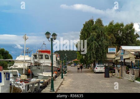 Fluss Acheron,, Ammoudia, Fanari, Preveza, Epirus, GRIECHENLAND Zaloggo Stockfoto