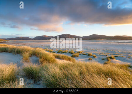 Sand Dünen bei Luskentire Strand auf der Isle of Harris auf den Äußeren Hebriden Stockfoto