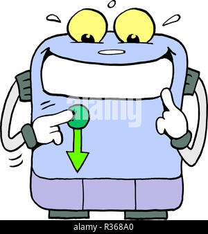 Cartoon Vector Illustration eines Roboters Maschine Stockfoto
