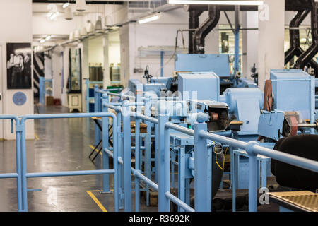 Alte Fabrik, traditionelle 20. Jahrhundert factory Konzept, Newbridge Besteck, Besteck, silber Besteck Löffel Schmuck, Industrie Stockfoto