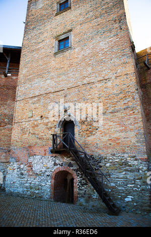 Nachbarschaft der alten Burg Lubart in Lutsk, Ukraine. Stockfoto