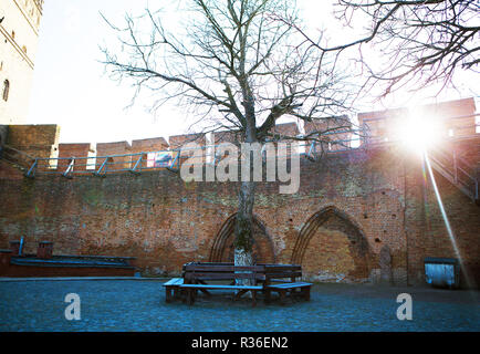 Nachbarschaft der alten Burg Lubart in Lutsk, Ukraine. Stockfoto