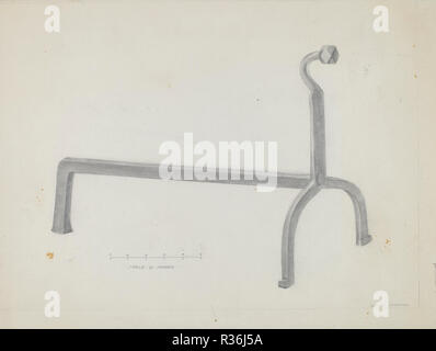 Feuerbock. Stand: 1935/1942. Maße: gesamt: 22,9 x 30,5 cm (9 x 12 in.) Original IAD Objekt: 14 1/2' hoch; 6 1/4" breit; 16 1/2' tief. Medium: Graphit auf Pappe. Museum: Nationalgalerie, Washington DC. Autor: Donald Streeter. Stockfoto