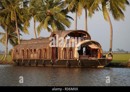 Hausboot in Kerala Backwaters Stockfoto