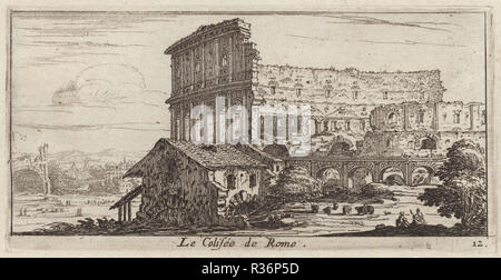 Le Colisée de Rome. Vom: 1640-1660. Abmessungen: Platte: 5,8 × 11,5 cm (2 5/16 x 4 1/2 in.) Blatt: 21,1 × 33 cm (8 5/16 in. x 13 in.). Medium: Radierung auf Bütten. Museum: Nationalgalerie, Washington DC. Thema: Israel Silvestre. Stockfoto