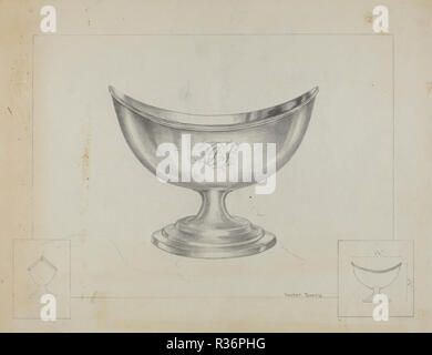 Silber Sugar Bowl. Vom: C. 1936. Maße: gesamt: 22,6 x 29,8 cm (8 7/8 x 11 3/4 in.). Medium: Graphit auf Papier. Museum: Nationalgalerie, Washington DC. Autor: Hester Duany. Stockfoto