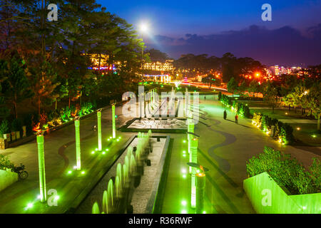 Lam Vien Square in Dalat bei Sonnenuntergang, Vietnam Stockfoto