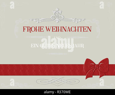 Frohe Weihnachten roten Bogen Stockfoto