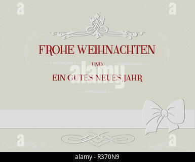 Frohe Weihnachten weißer Bogen Stockfoto