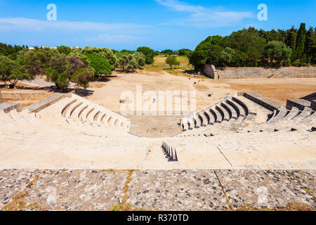 Akropolis antike Stadion in Rhodos Stadt auf der Insel Rhodos in Griechenland Stockfoto