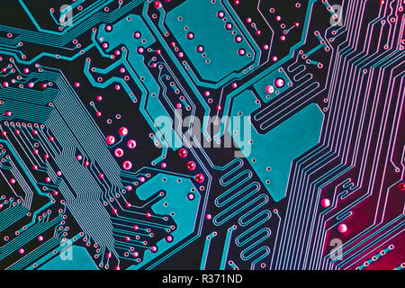 Hintergrund Textur der Hauptplatine digitalen Mikrochips Stockfoto