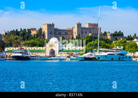 City Market Gebäude und Festung in der Stadt Rhodos auf der Insel Rhodos in Griechenland Stockfoto