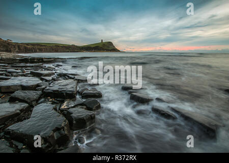Felsvorsprüngen Kimmeridge Bay an der Jurassic Coast in Dorset Stockfoto