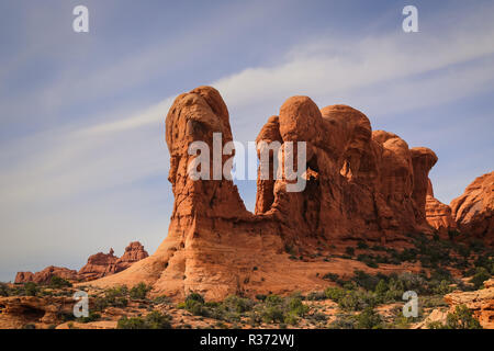 Elephant Butte im Arches Nationalpark in der Wüste von Utah Stockfoto