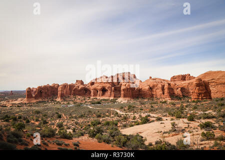 Elephant Butte im Arches Nationalpark in der Wüste von Utah Stockfoto