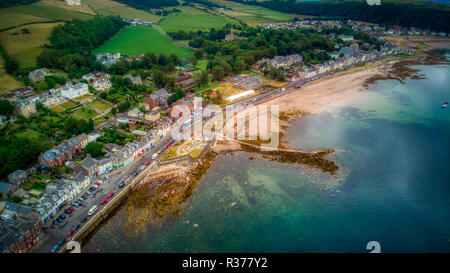 Luftbild von millport und seinen Hafen Stockfoto