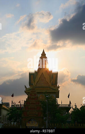 Wat Ounalom, sisowath Quay, Phnom Penh, Kambodscha Stockfoto