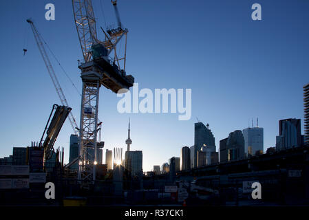 Bau einer Hochhauswohnung in Toronto Stockfoto