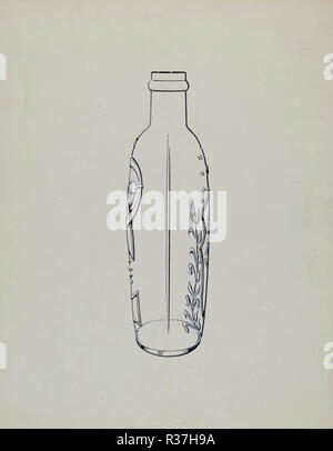 Likör Flasche. Stand: 1935/1942. Maße: Gesamt: 29 x 23 cm (11 5/6 x 9 1/16 in.). Medium: Feder und Tusche und gouache auf Karton. Museum: Nationalgalerie, Washington DC. Autor: Charles Caseau. Stockfoto