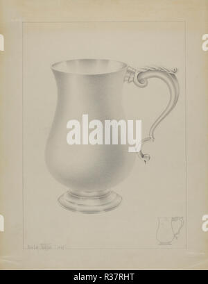 Silber Becher. Stand: 1935/1942. Maße: gesamt: 29,5 x 22,6 cm (11 5/8 x 8 7/8 in.). Medium: Graphit auf Papier. Museum: Nationalgalerie, Washington DC. Thema: Amelia Tuccio. Stockfoto