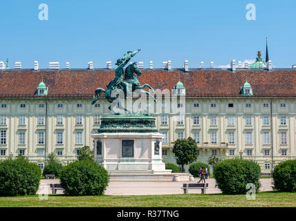 Erzherzog Karl Reiterstandbild, Heldenplatz, Hofburg, Wien, Österreich Stockfoto