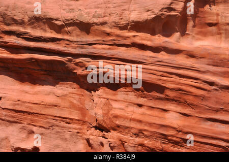 Wind und Regen erodiert Gestein, Devon neuen roten Sandsteinfelsen, nr Dawlish Devon Stockfoto