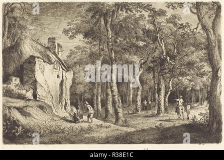 Entree de Foret. Stand: 1772. Medium: Radierung mit Platte Klang. Museum: Nationalgalerie, Washington DC. Autor: Jean-Jacques de Boissieu. Stockfoto