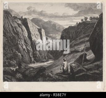 Der heilige Hieronymus. Stand: c 1840. Medium: Radierung. Museum: Nationalgalerie, Washington DC. Autor: Charles-Francois Daubigny. Stockfoto